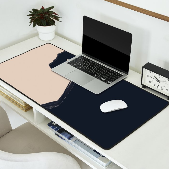 Minimal Abstract Art Black Cat Desk Mat Gallery Image 2
