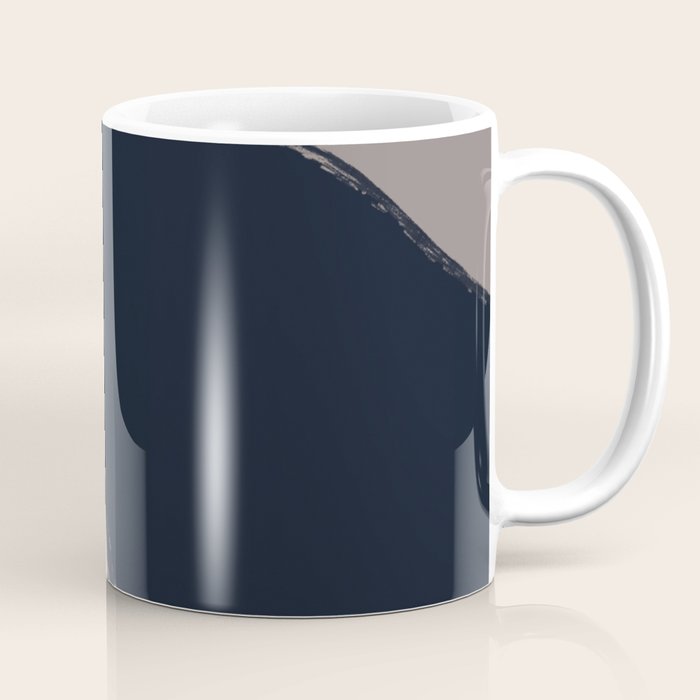 Minimal Abstract Art Black Cat Coffee Mug Gallery Image 1