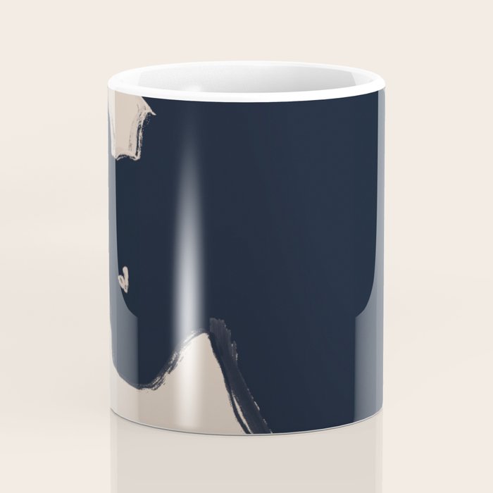 Minimal Abstract Art Black Cat Coffee Mug Gallery Image 4
