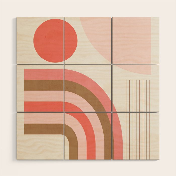 Minimal Geometric Abstraction 89 Wood Wall Art Gallery Image 1