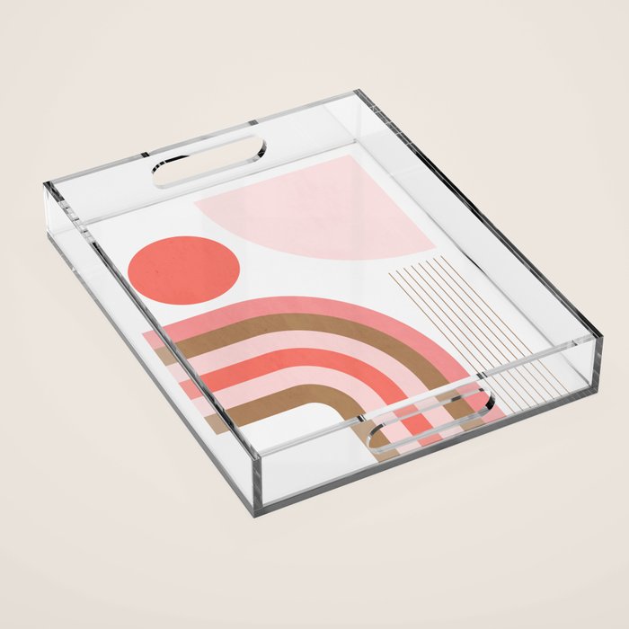 Minimal Geometric Abstraction 89 Acrylic Tray Gallery Image 1