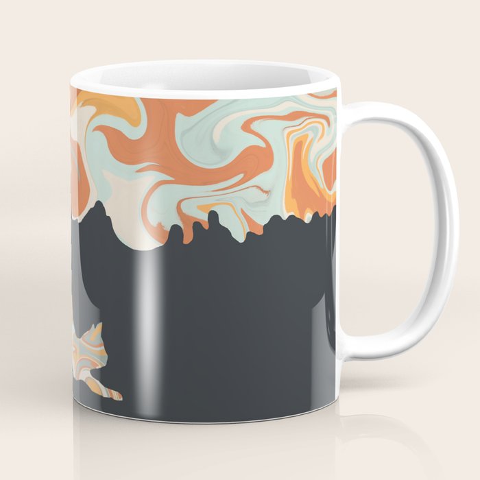 Rainbow cat 4 yoga meow Coffee Mug Gallery Image 1