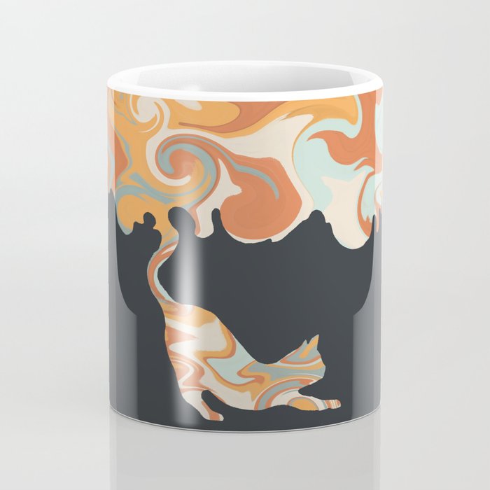 Rainbow cat 4 yoga meow Coffee Mug Gallery Image 4
