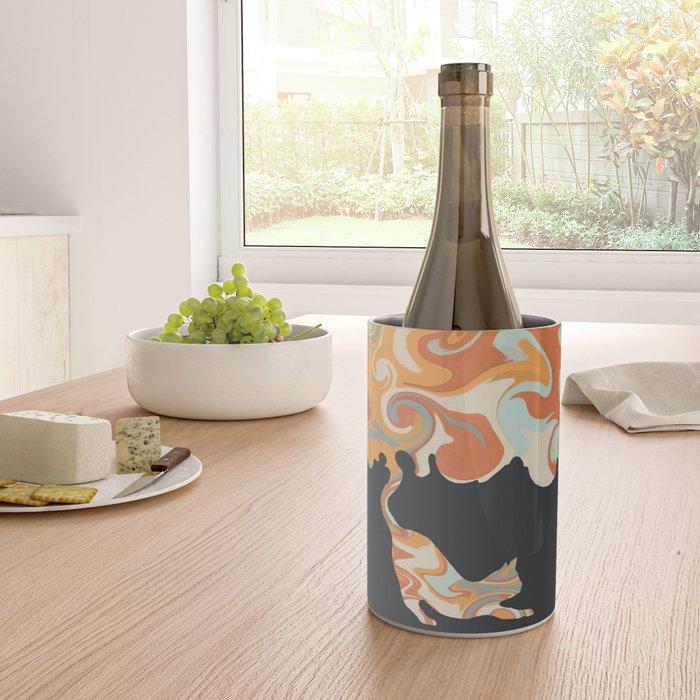 Rainbow cat 4 yoga meow Wine Chiller Gallery Image 4