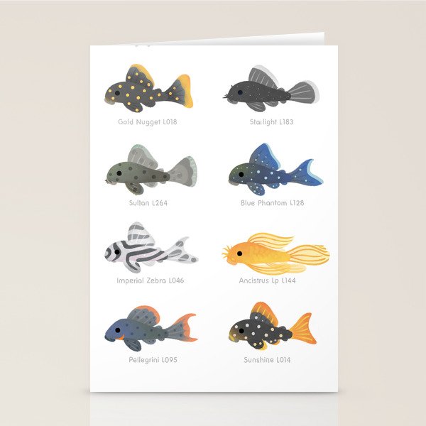 Pleco! - white Stationery Card Gallery Image 1