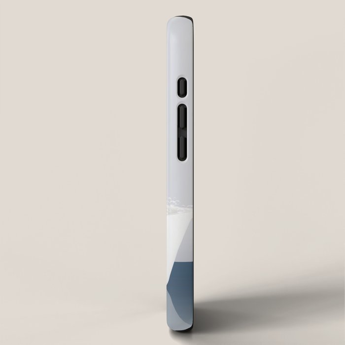 Baby Giraffe in a Bathtub Blue BG, Giraffe Taking a Bath, Bathtub Animal Art Print By Synplus iPhone Case Gallery Image 2