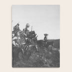 Oglala War Party Native American Oglala tribe in full headdress black and white photograph Notebook Gallery Image 4