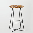 70s mod fabric repeat, orange and browns Stool Gallery Image 1