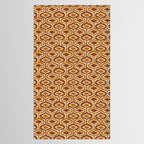 70s mod fabric repeat, orange and browns Tablecloth Gallery Image 2