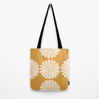 Retro Daisy Abstract XVIII Golden Orange Bold Floral Tote Bag Gallery Image 2