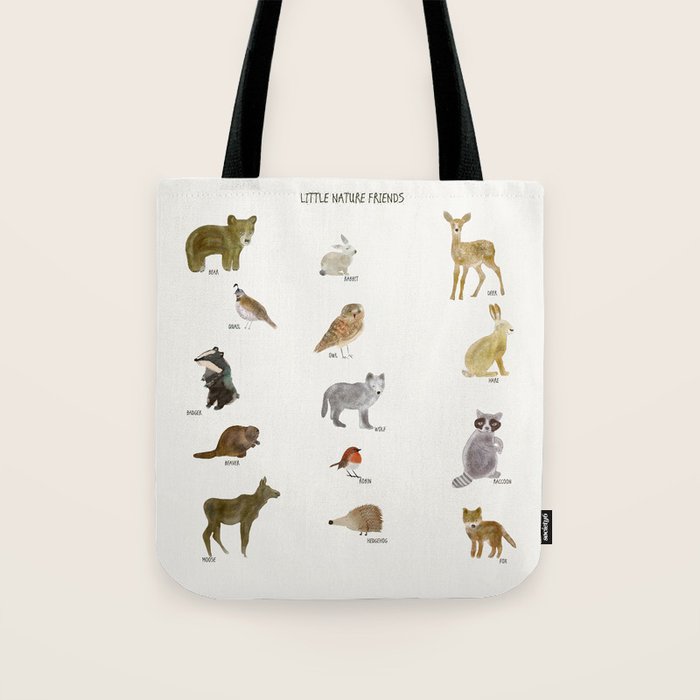 little nature friends Tote Bag Gallery Image 1