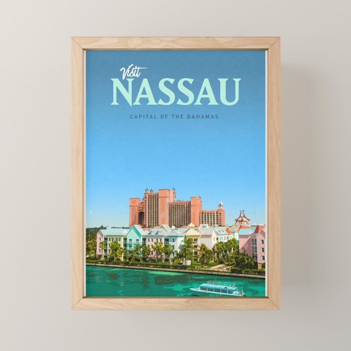 Visit Nassau Mini Art Print Gallery Image 1