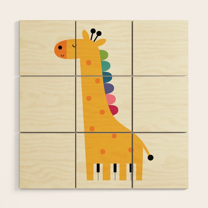 Giraffe Piano Wood Wall Art Gallery Image 1