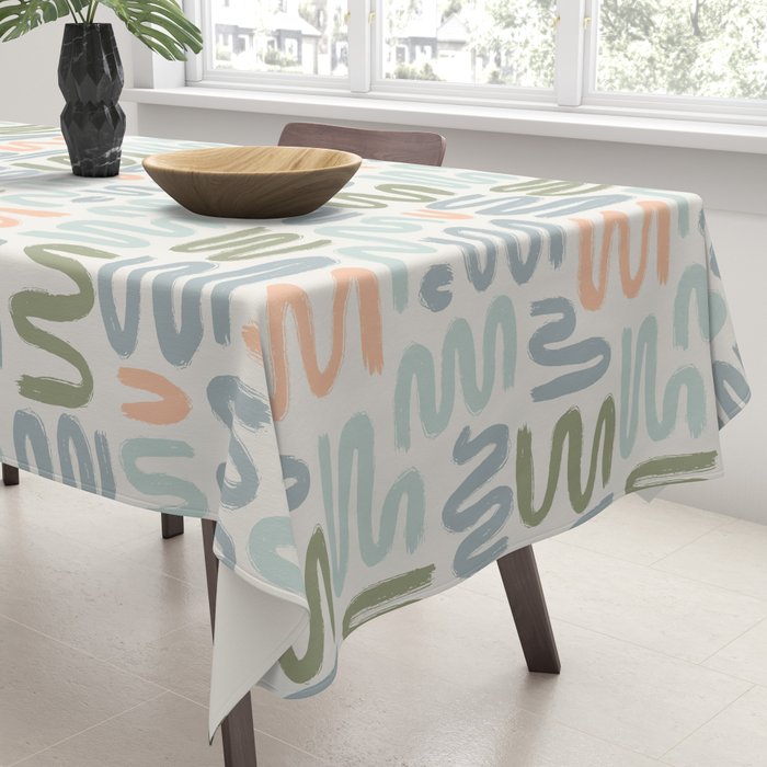 Coastal Squiggles Tablecloth Gallery Image 3