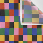 Bold Colorful Checks Pattern - Small XVII Wall Tapestry Gallery Image 3