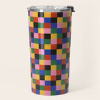Bold Colorful Checks Pattern - Small XVII Travel Mug Gallery Image 2
