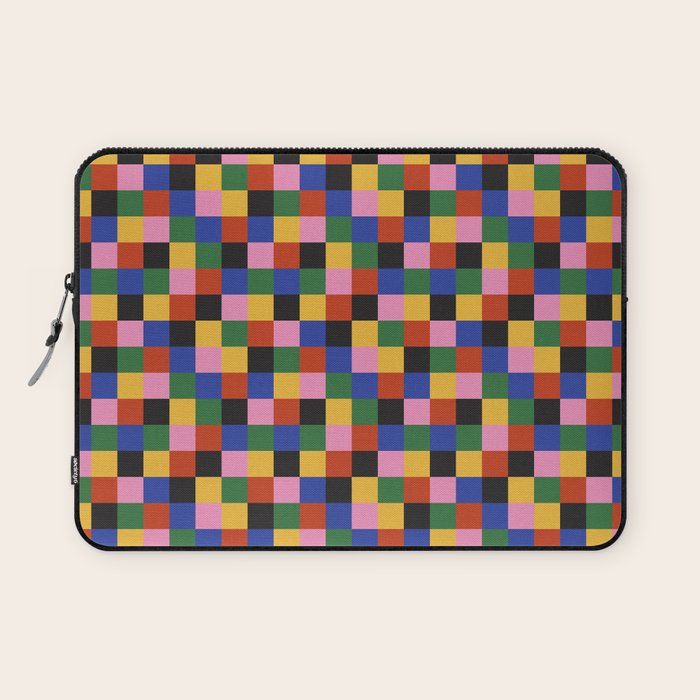Bold Colorful Checks Pattern - Small XVII Laptop Sleeve Gallery Image 1