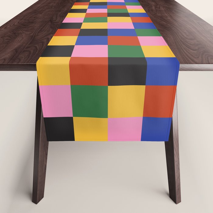Bold Colorful Checks Pattern - Small XVII Table Runner Gallery Image 1