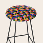 Bold Colorful Checks Pattern - Small XVII Stool Gallery Image 2