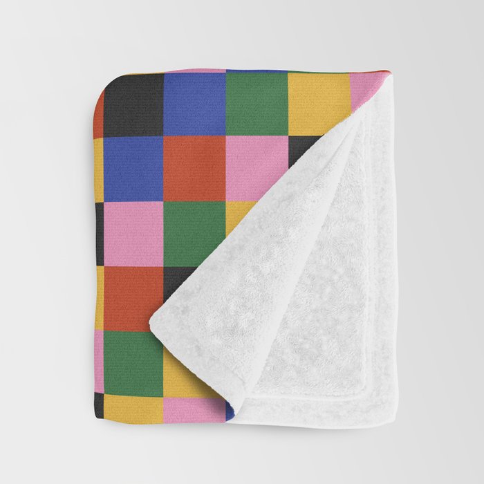Bold Colorful Checks Pattern - Small XVII Throw Blanket Gallery Image 3