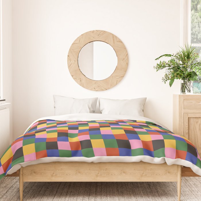 Bold Colorful Checks Pattern - Small XVII Duvet Cover Gallery Image 3