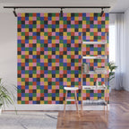 Bold Colorful Checks Pattern - Small XVII Wall Mural Gallery Image 1