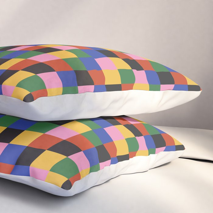 Bold Colorful Checks Pattern - Small XVII Pillow Sham Gallery Image 3