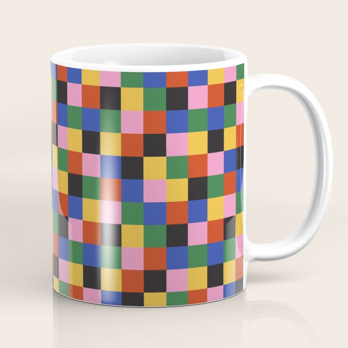 Bold Colorful Checks Pattern - Small XVII Coffee Mug Gallery Image 1