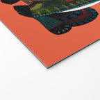 panda orange Welcome Mat Gallery Image 2