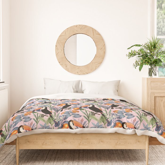Tucan Garden #pattern #illustration Duvet Cover Gallery Image 3