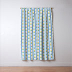 Cup of Tea Floral - Multi-color on White Window Curtain Gallery Image 3