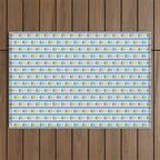 Cup of Tea Floral - Multi-color on White Outdoor Rug Gallery Image 1
