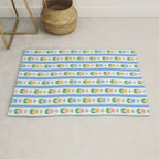 Cup of Tea Floral - Multi-color on White Rug Gallery Image 1