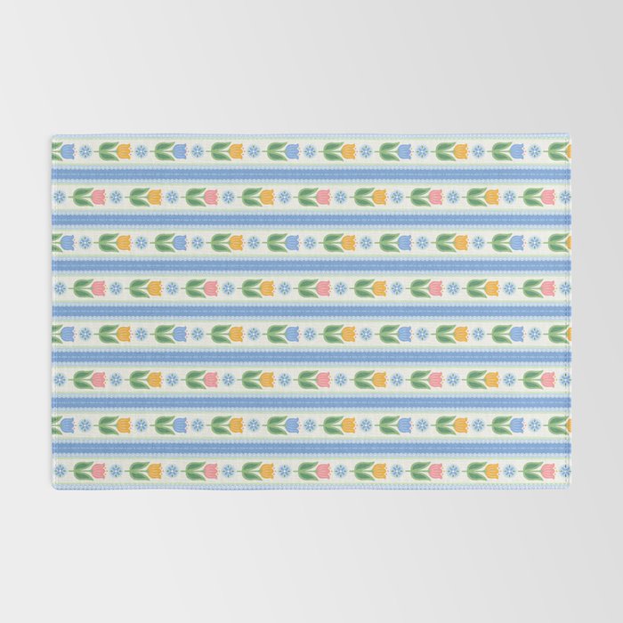 Cup of Tea Floral - Multi-color on White Rug Gallery Image 2
