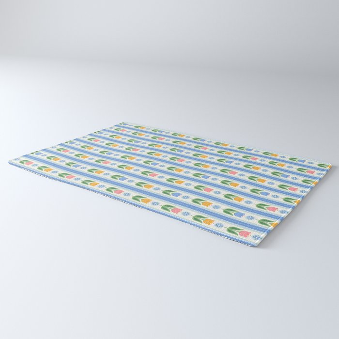 Cup of Tea Floral - Multi-color on White Rug Gallery Image 3