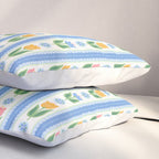 Cup of Tea Floral - Multi-color on White Pillow Sham Gallery Image 3