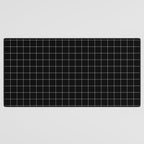 Windowpane Check Grid (white/black) Desk Mat Gallery Image 3