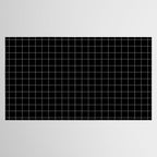 Windowpane Check Grid (white/black) Tablecloth Gallery Image 2