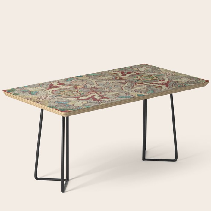Safavid Dynasty Floral Carpet Coffee Table Gallery Image 1