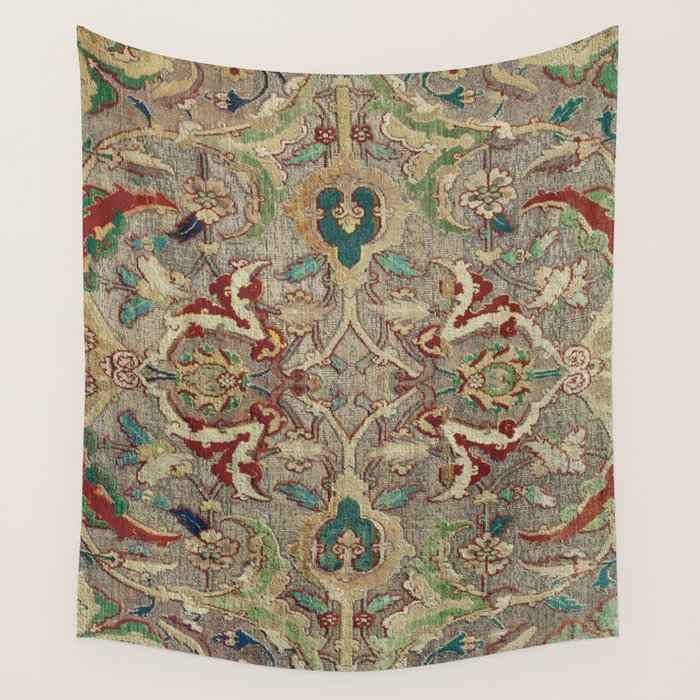 Safavid Dynasty Floral Carpet Wall Tapestry Gallery Image 1