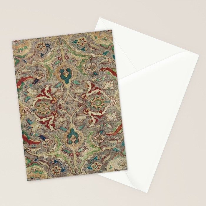 Safavid Dynasty Floral Carpet Stationery Card Gallery Image 2