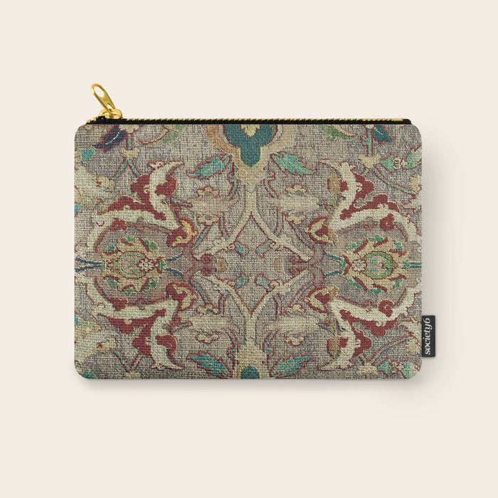 Safavid Dynasty Floral Carpet Carry All Pouch Gallery Image 1
