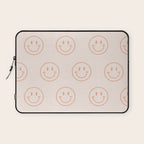 Beige/Peach Smiley Pattern Laptop Sleeve Gallery Image 1