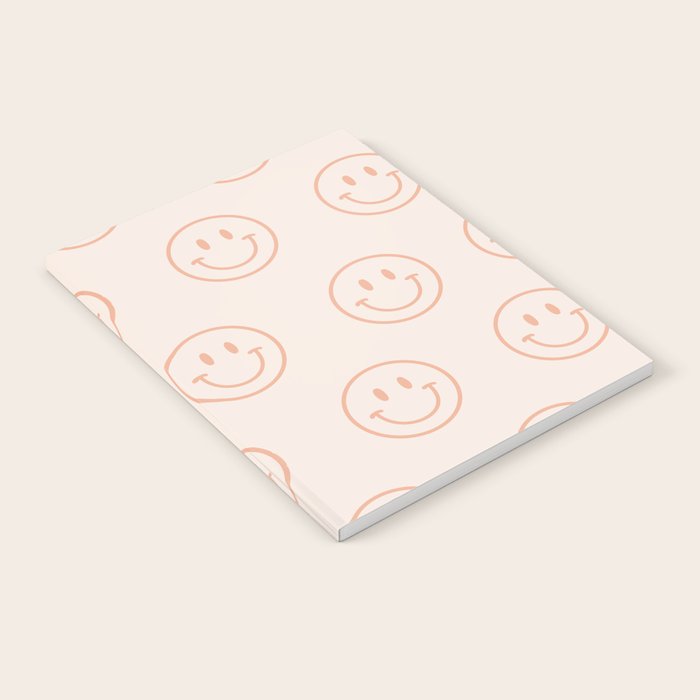 Beige/Peach Smiley Pattern Notebook Gallery Image 1