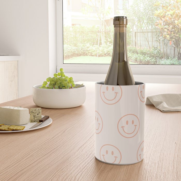 Beige/Peach Smiley Pattern Wine Chiller Gallery Image 4