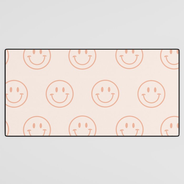 Beige/Peach Smiley Pattern Desk Mat Gallery Image 3