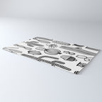 Cactus plant doodle art pattern Rug Gallery Image 3