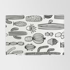 Cactus plant doodle art pattern Rug Gallery Image 2