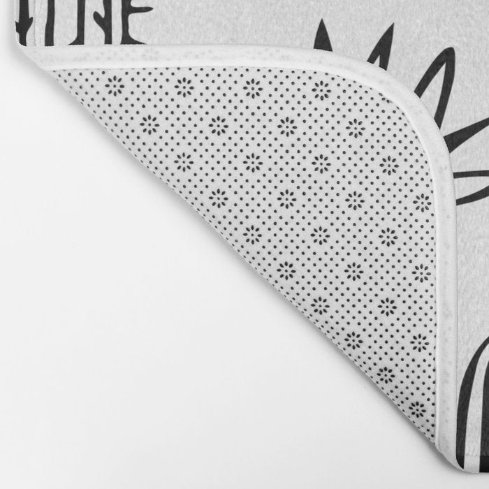 Cactus plant doodle art pattern Bath Mat Gallery Image 2