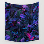 Future Garden Tropical Night Wall Tapestry Gallery Image 4